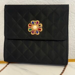 Carla Marchi Vintage Elegant Black Quilted Women's Bag